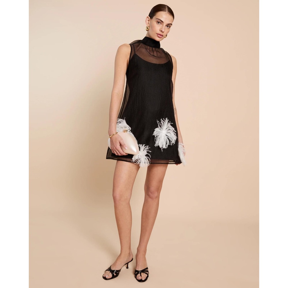 NWT o.p.t Kalena Mini Dress in Black - Size Small - Picture 4 of 11